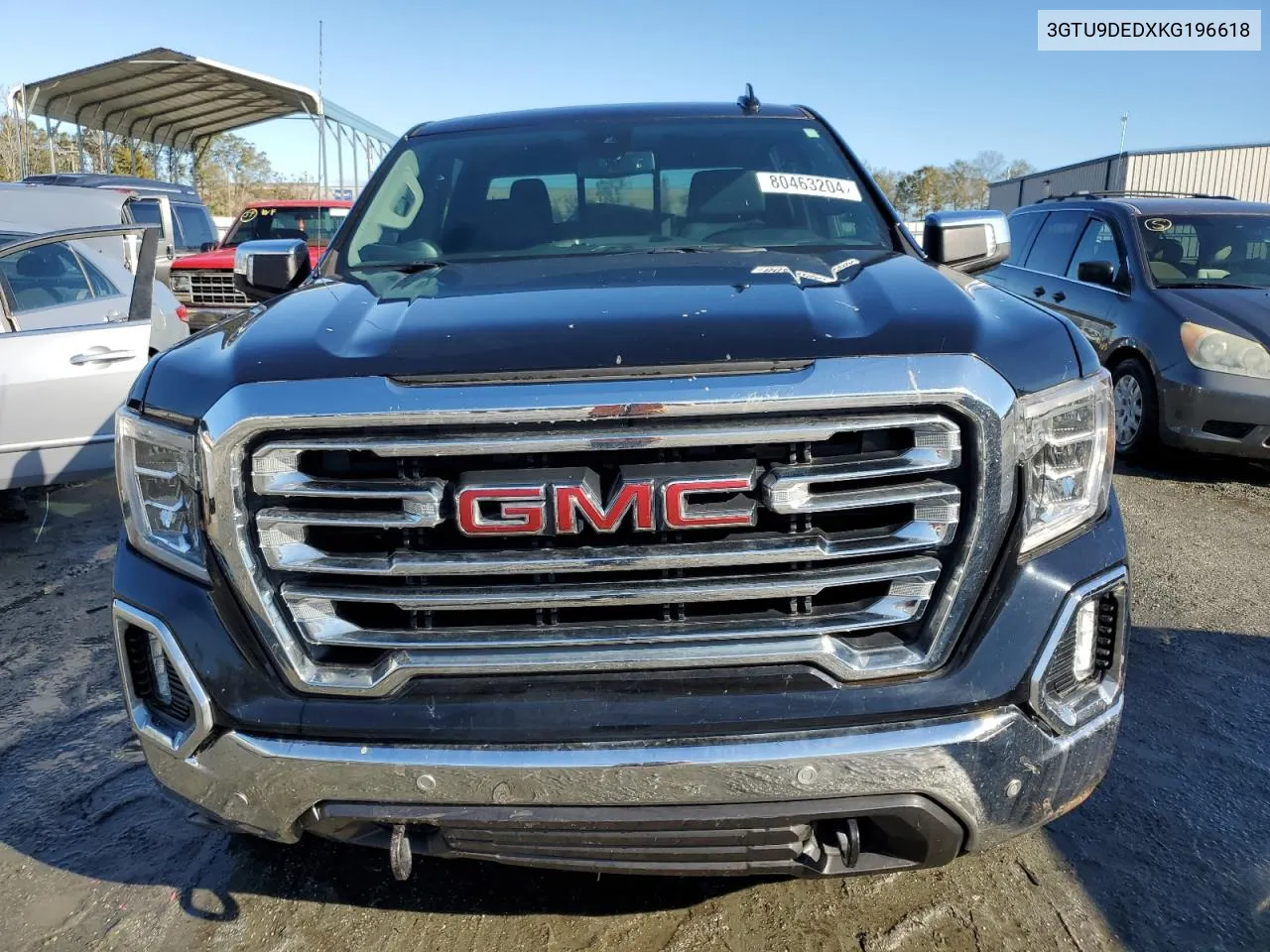 2019 GMC Sierra K1500 Slt VIN: 3GTU9DEDXKG196618 Lot: 80463204