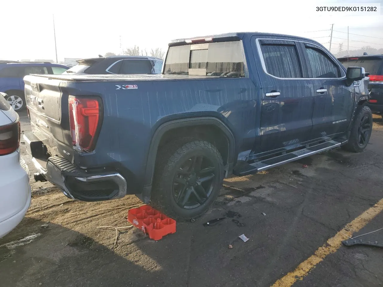 2019 GMC Sierra K1500 Slt VIN: 3GTU9DED9KG151282 Lot: 80888814