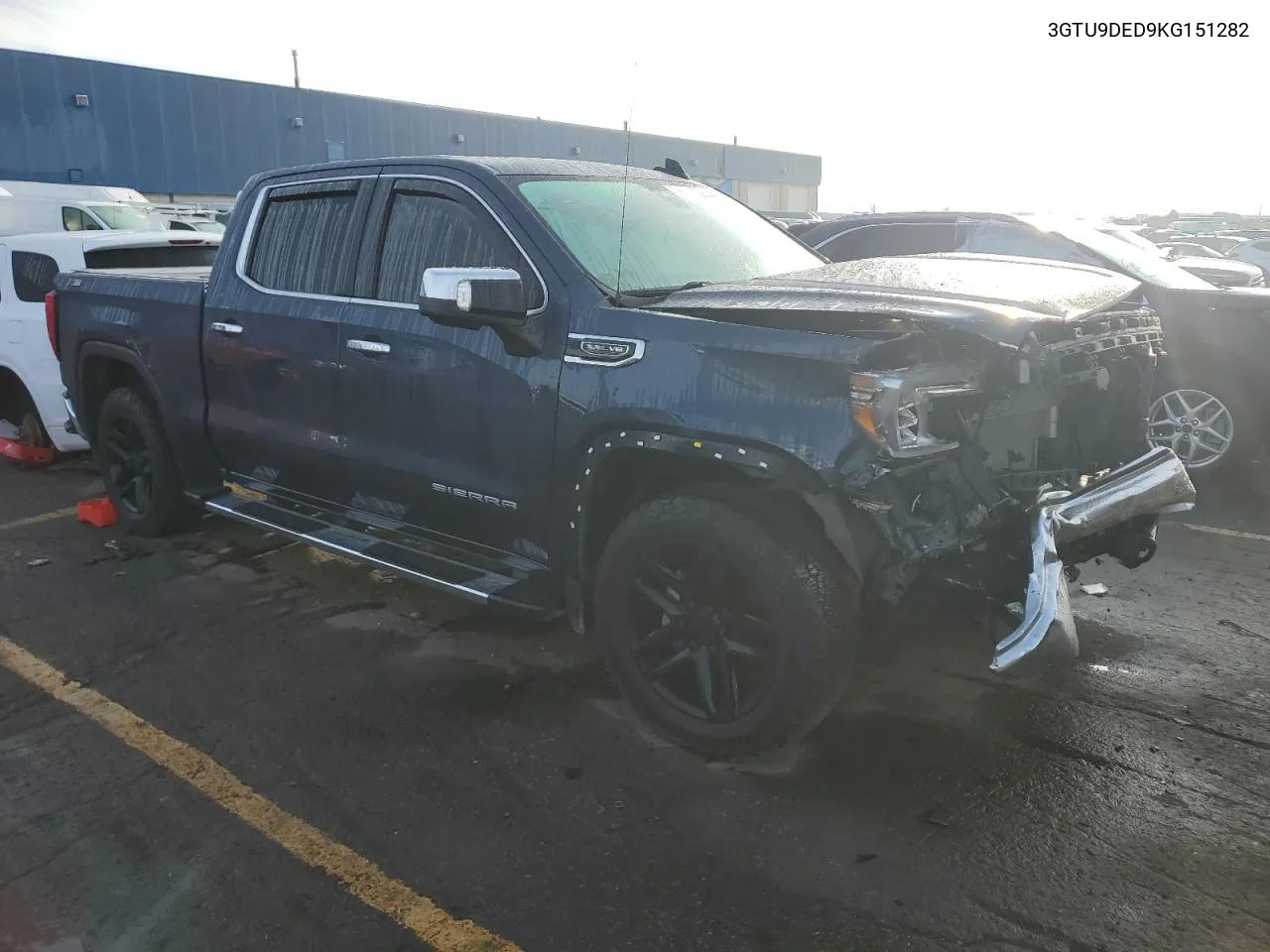 2019 GMC Sierra K1500 Slt VIN: 3GTU9DED9KG151282 Lot: 80888814