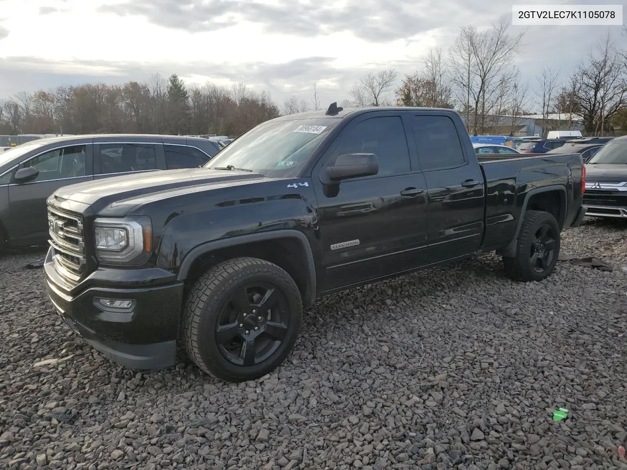 2019 GMC Sierra Limited K1500 VIN: 2GTV2LEC7K1105078 Lot: 80968184