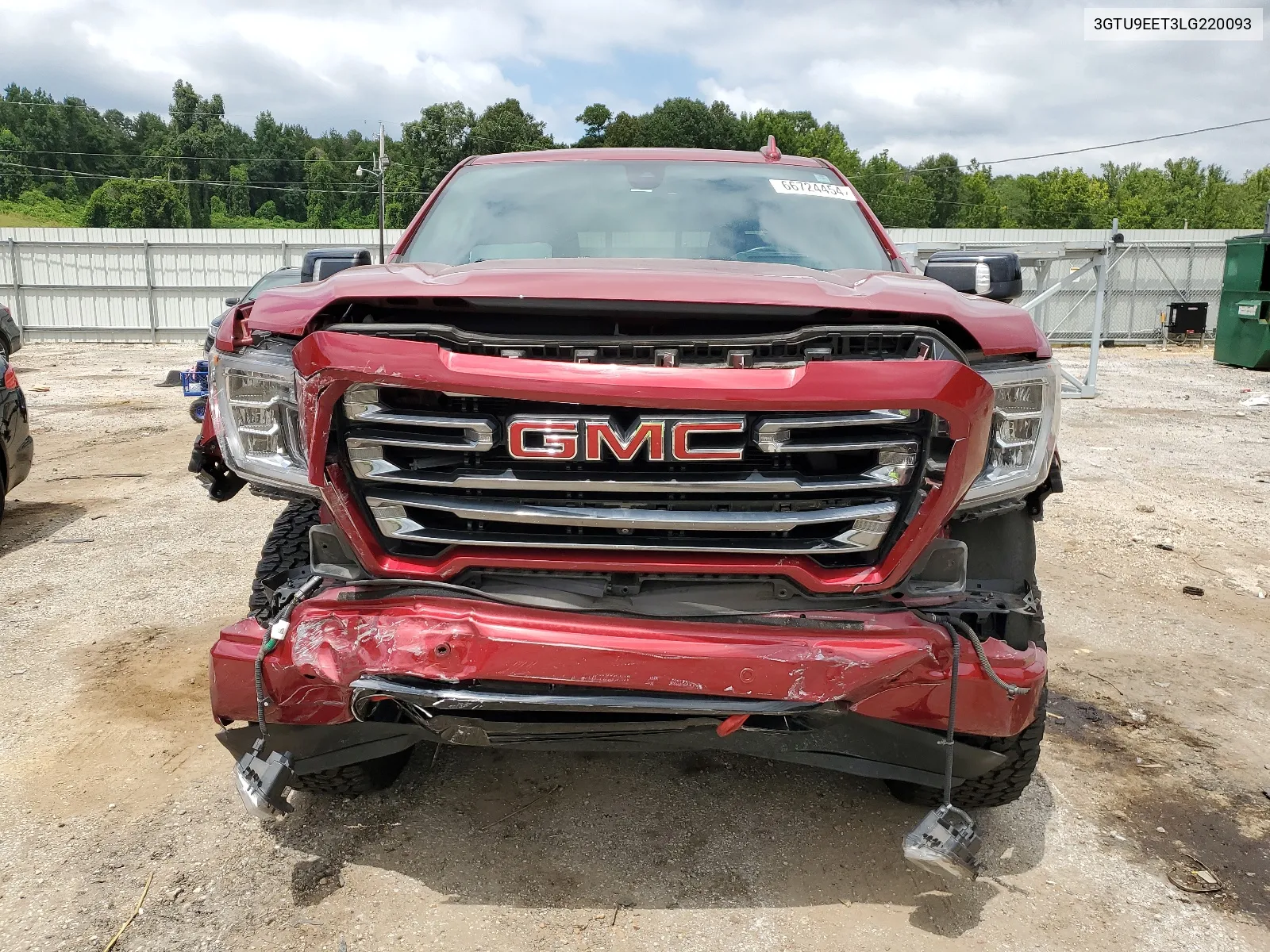 2020 GMC Sierra K1500 At4 VIN: 3GTU9EET3LG220093 Lot: 66724454