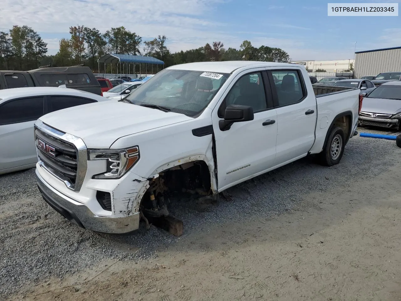 2020 GMC Sierra C1500 VIN: 1GTP8AEH1LZ203345 Lot: 73387204