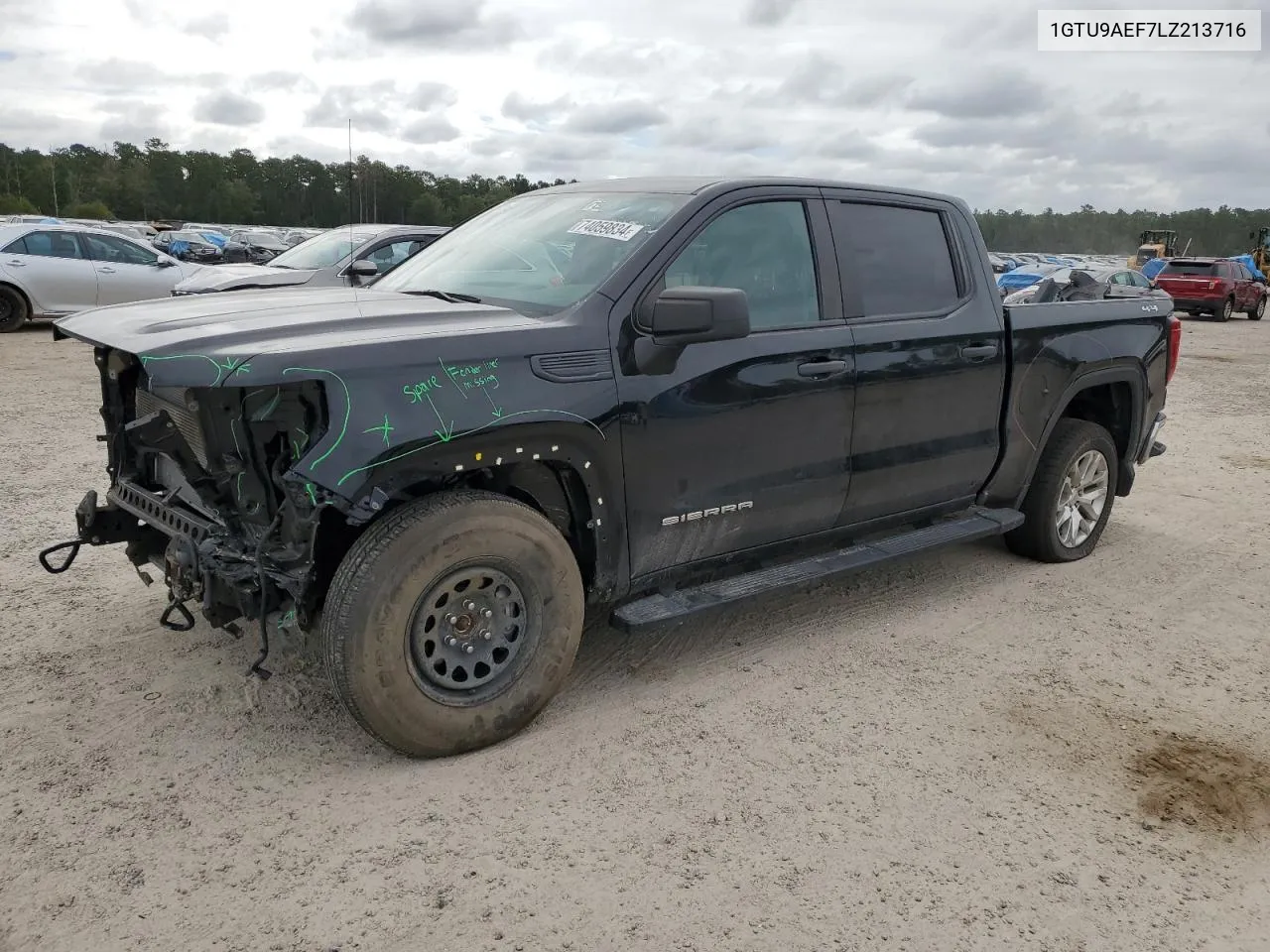 2020 GMC Sierra K1500 VIN: 1GTU9AEF7LZ213716 Lot: 74059834