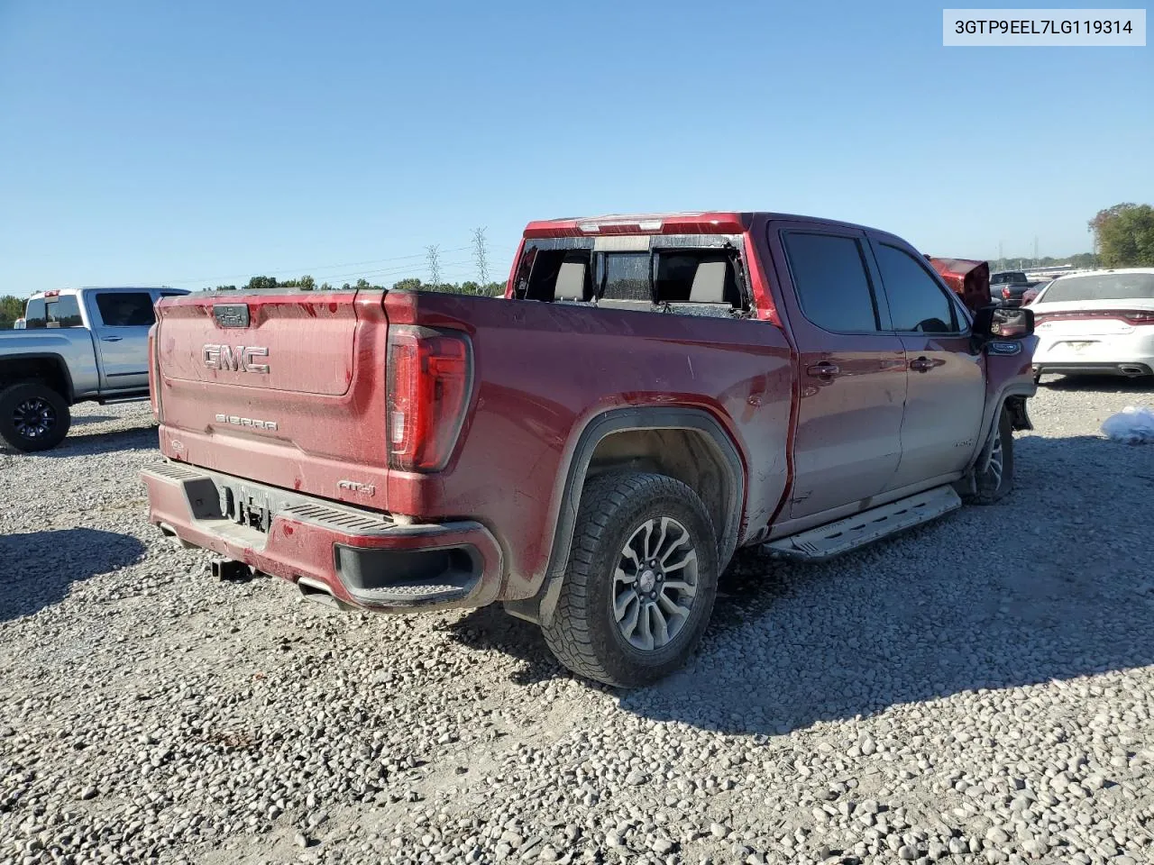 2020 GMC Sierra K1500 At4 VIN: 3GTP9EEL7LG119314 Lot: 75431934