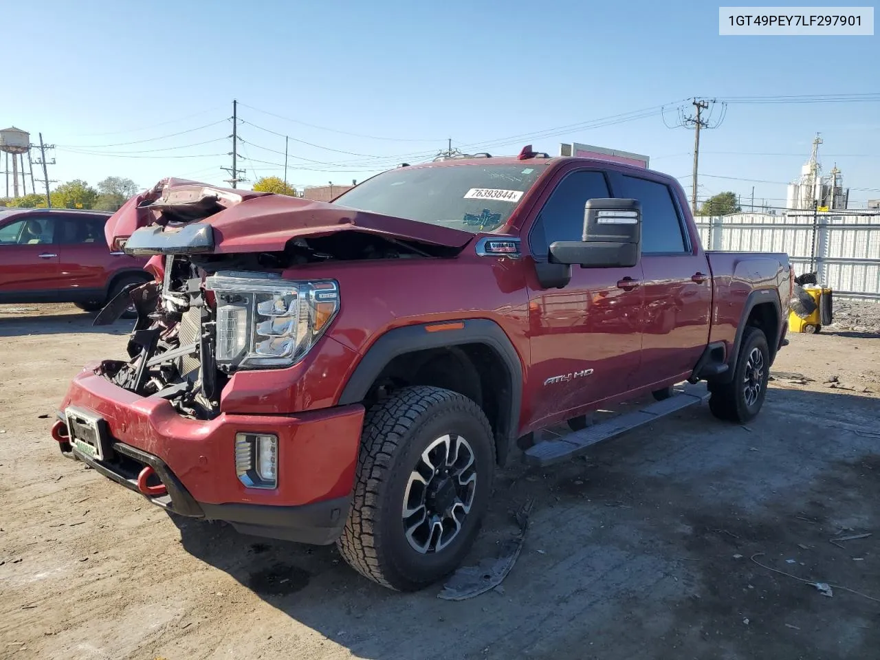 2020 GMC Sierra K2500 At4 VIN: 1GT49PEY7LF297901 Lot: 76393844