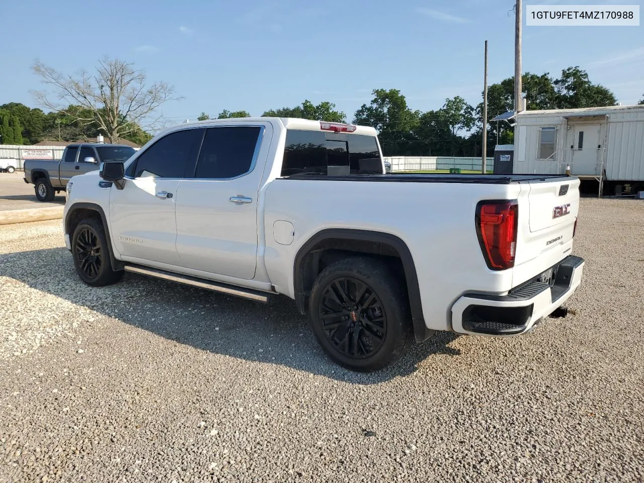 2021 GMC Sierra K1500 Denali VIN: 1GTU9FET4MZ170988 Lot: 58119934