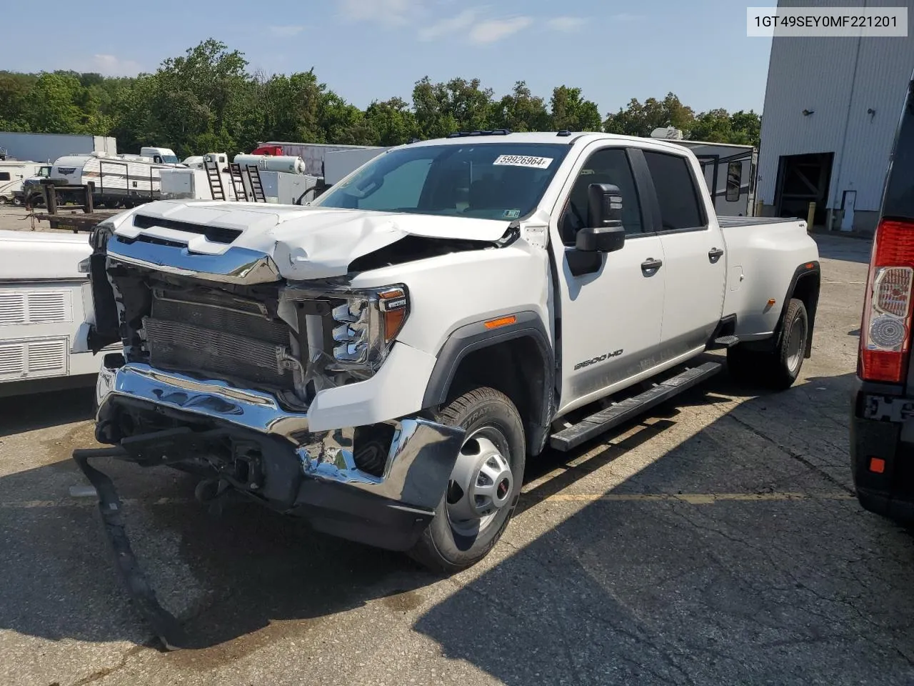 2021 GMC Sierra K3500 VIN: 1GT49SEY0MF221201 Lot: 59926964