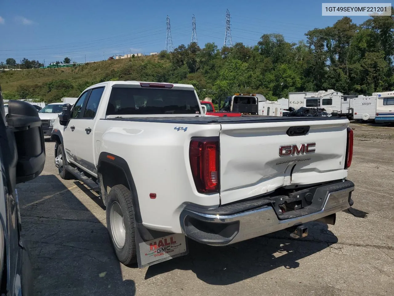 2021 GMC Sierra K3500 VIN: 1GT49SEY0MF221201 Lot: 59926964