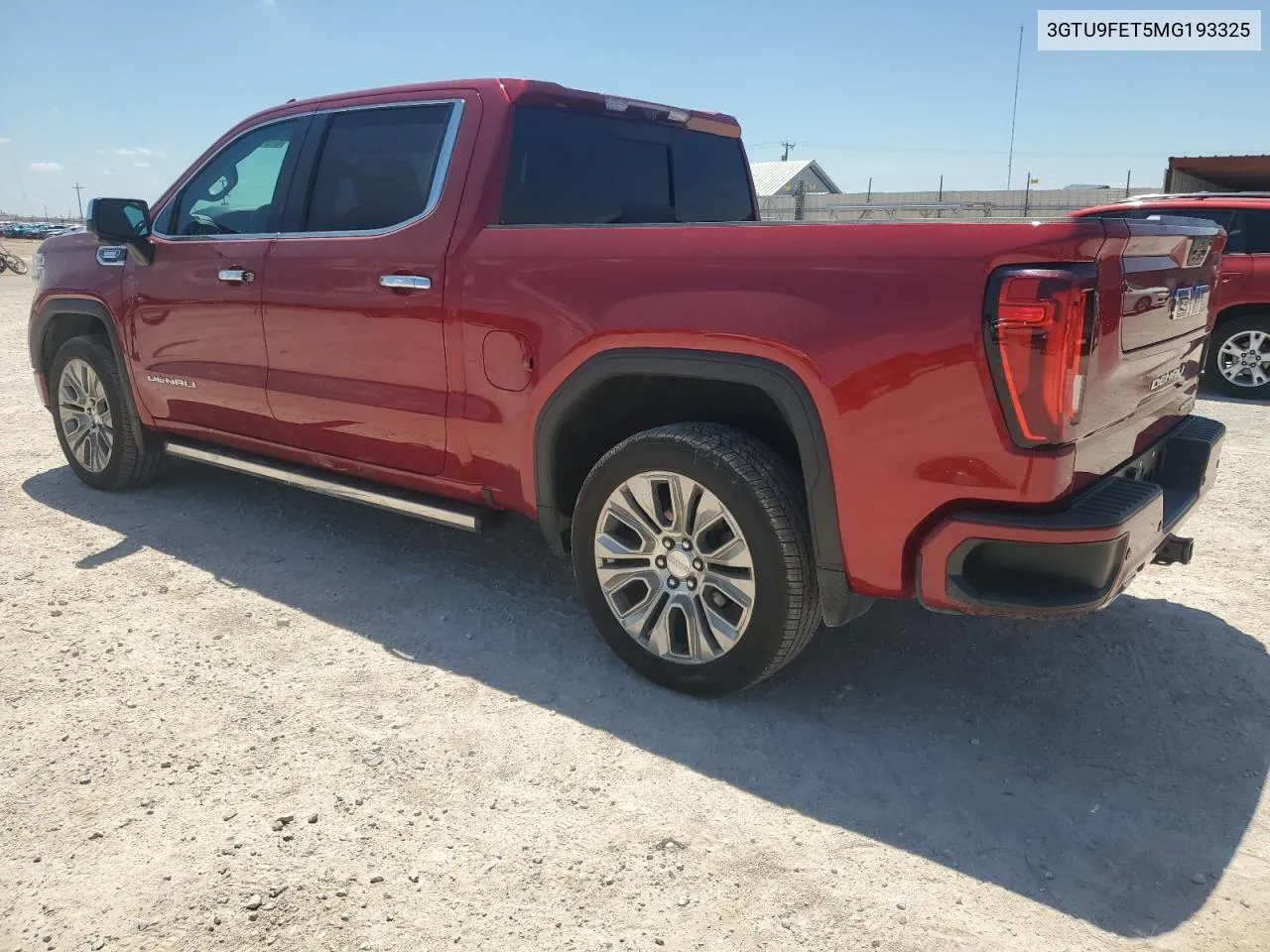 2021 GMC Sierra K1500 Denali VIN: 3GTU9FET5MG193325 Lot: 61916994