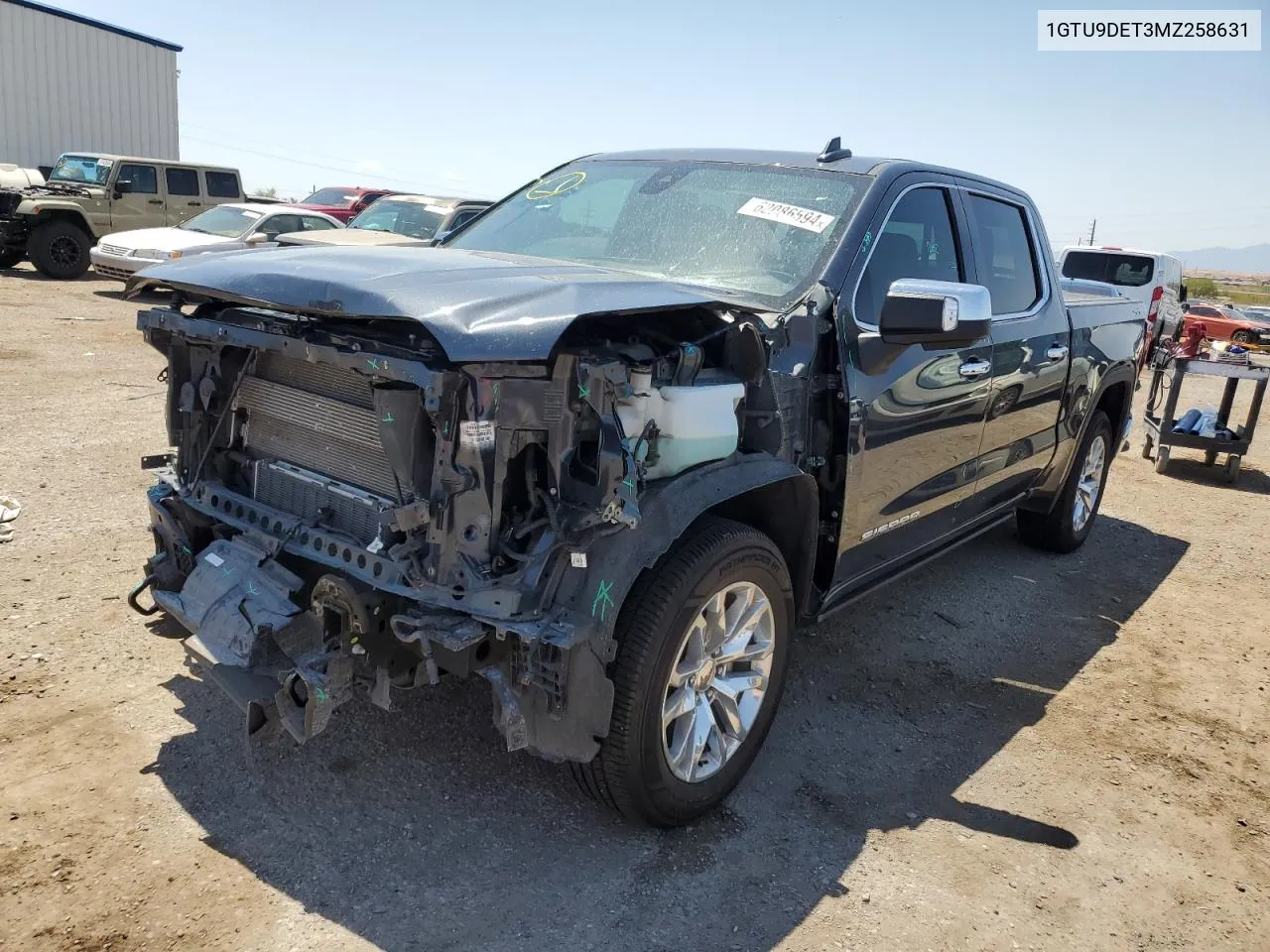 2021 GMC Sierra K1500 Slt VIN: 1GTU9DET3MZ258631 Lot: 62086594