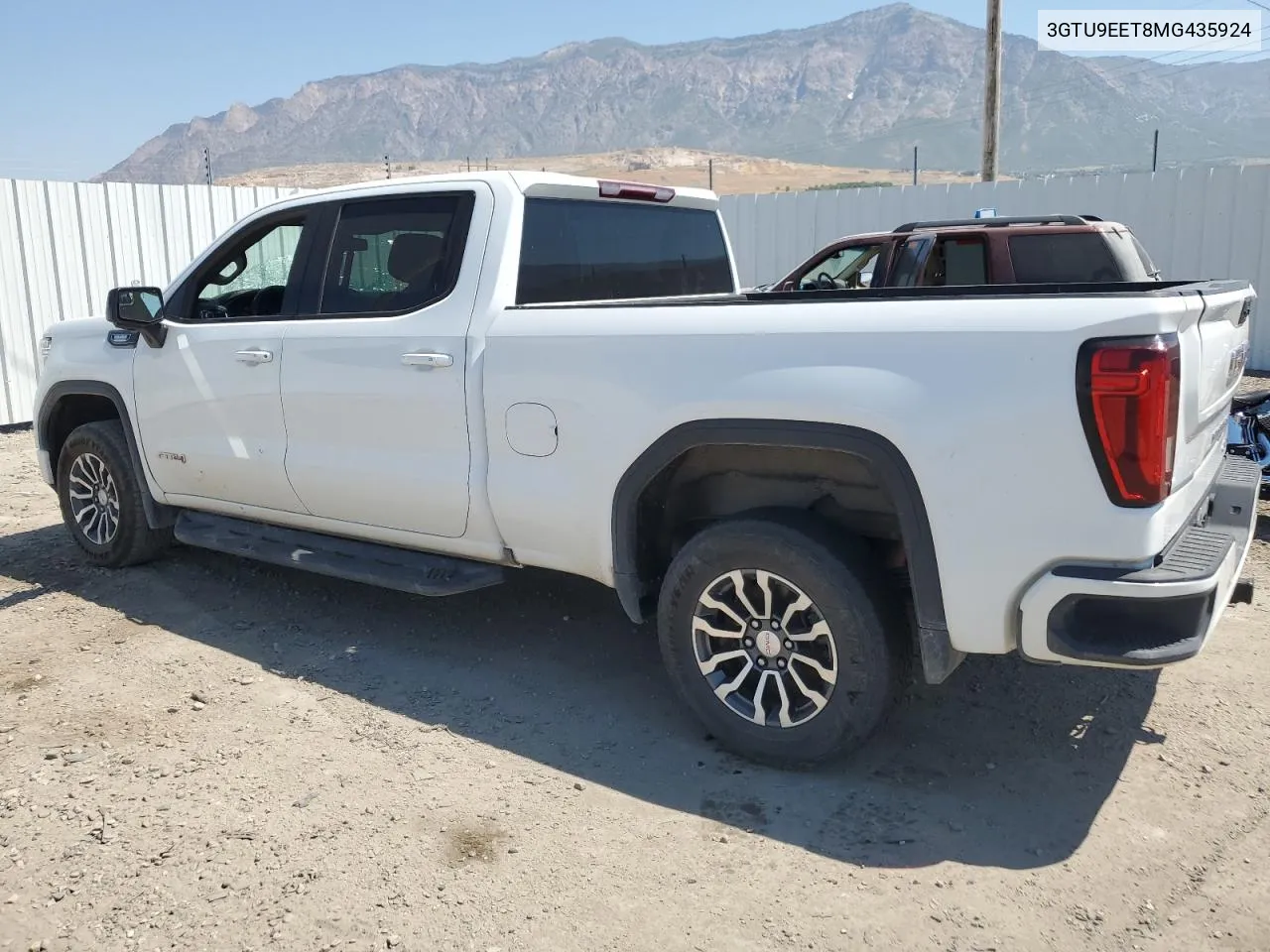 2021 GMC Sierra K1500 At4 VIN: 3GTU9EET8MG435924 Lot: 62743644