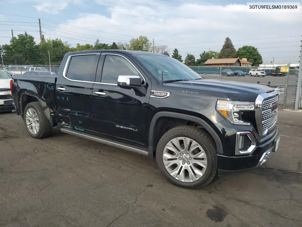 2021 GMC Sierra K1500 Denali VIN: 3GTU9FEL5MG189369 Lot: 65028314