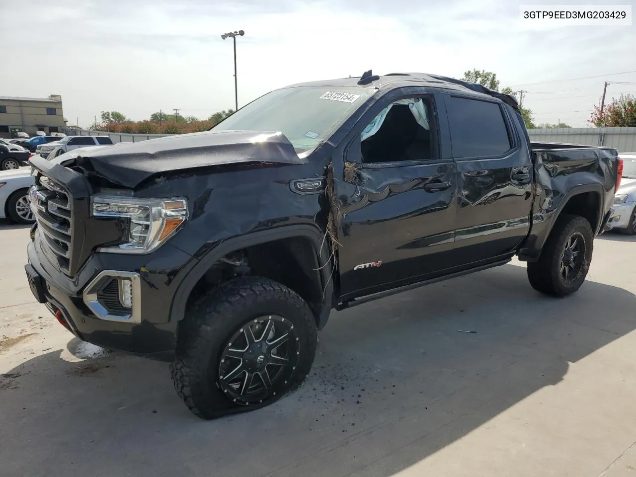 2021 GMC Sierra K1500 At4 VIN: 3GTP9EED3MG203429 Lot: 65723154