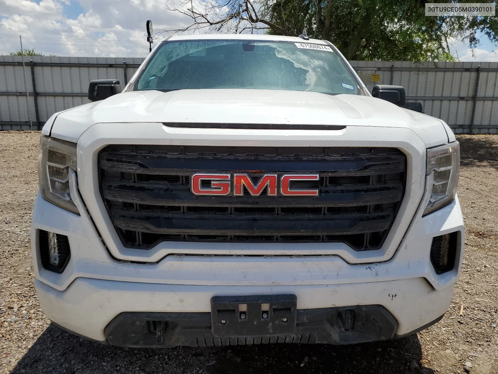 2021 GMC Sierra K1500 Elevation VIN: 3GTU9CED5MG390101 Lot: 67508074