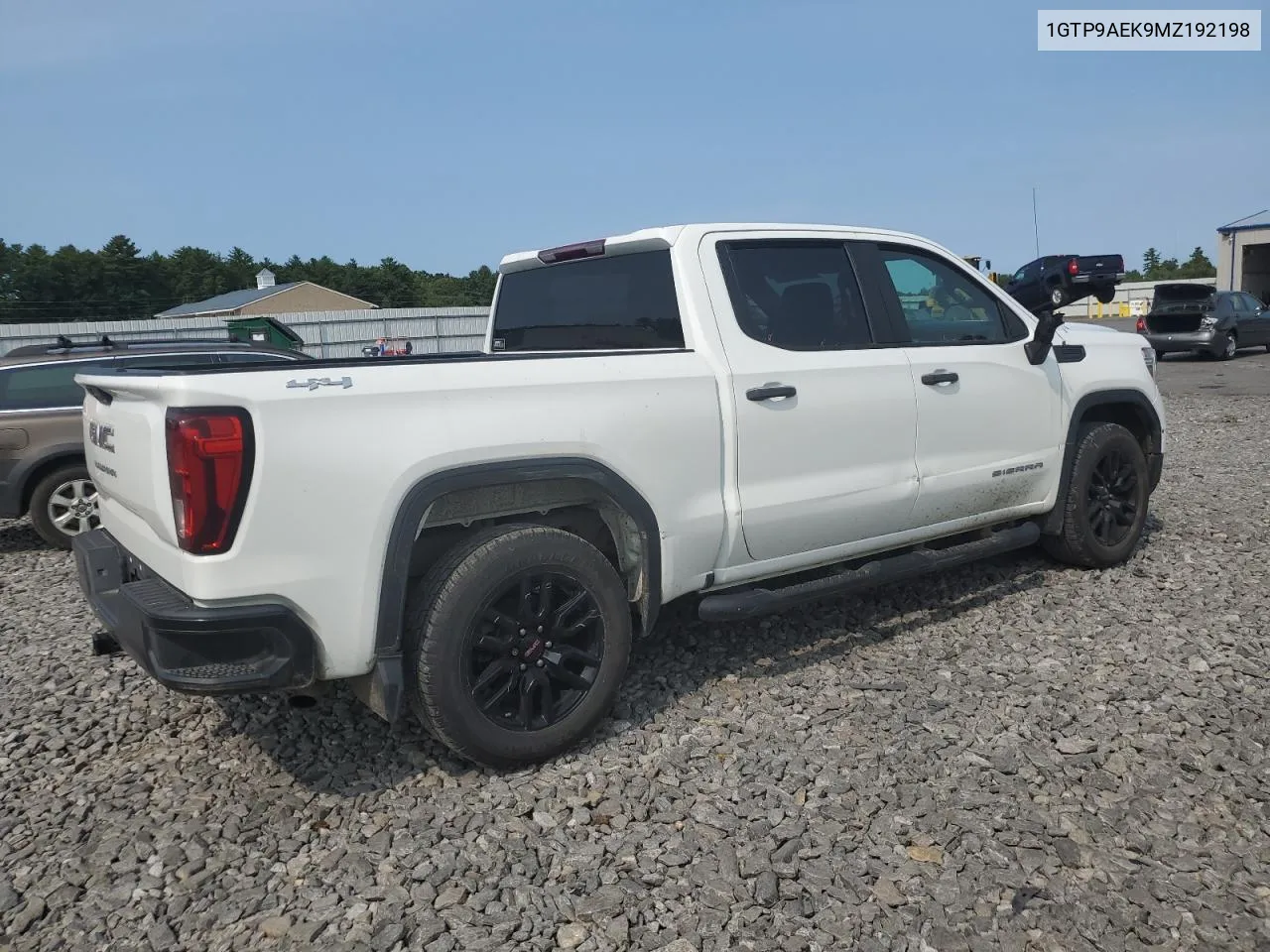 2021 GMC Sierra K1500 VIN: 1GTP9AEK9MZ192198 Lot: 68411884