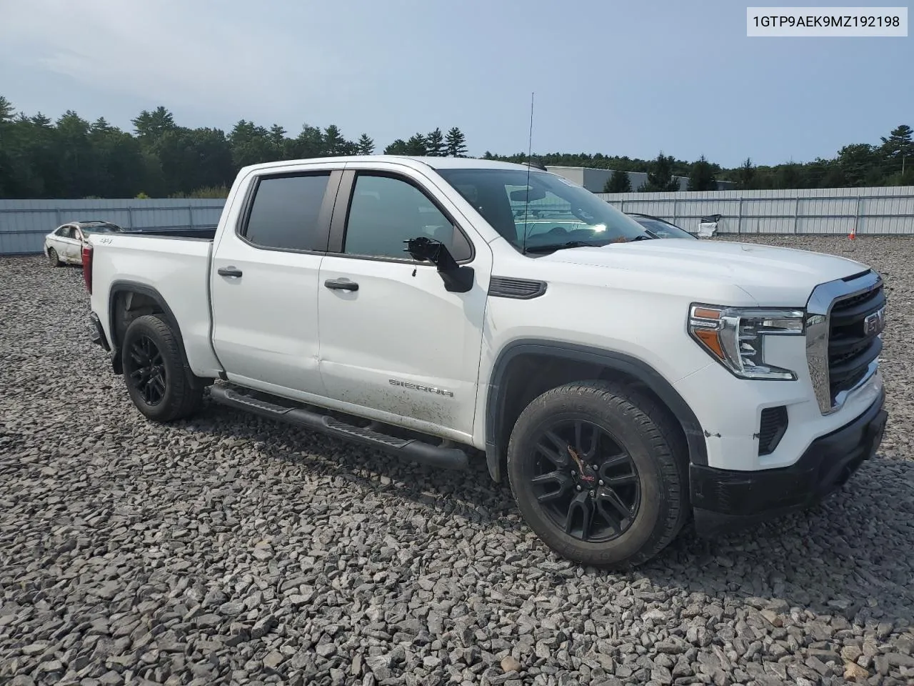 2021 GMC Sierra K1500 VIN: 1GTP9AEK9MZ192198 Lot: 68411884