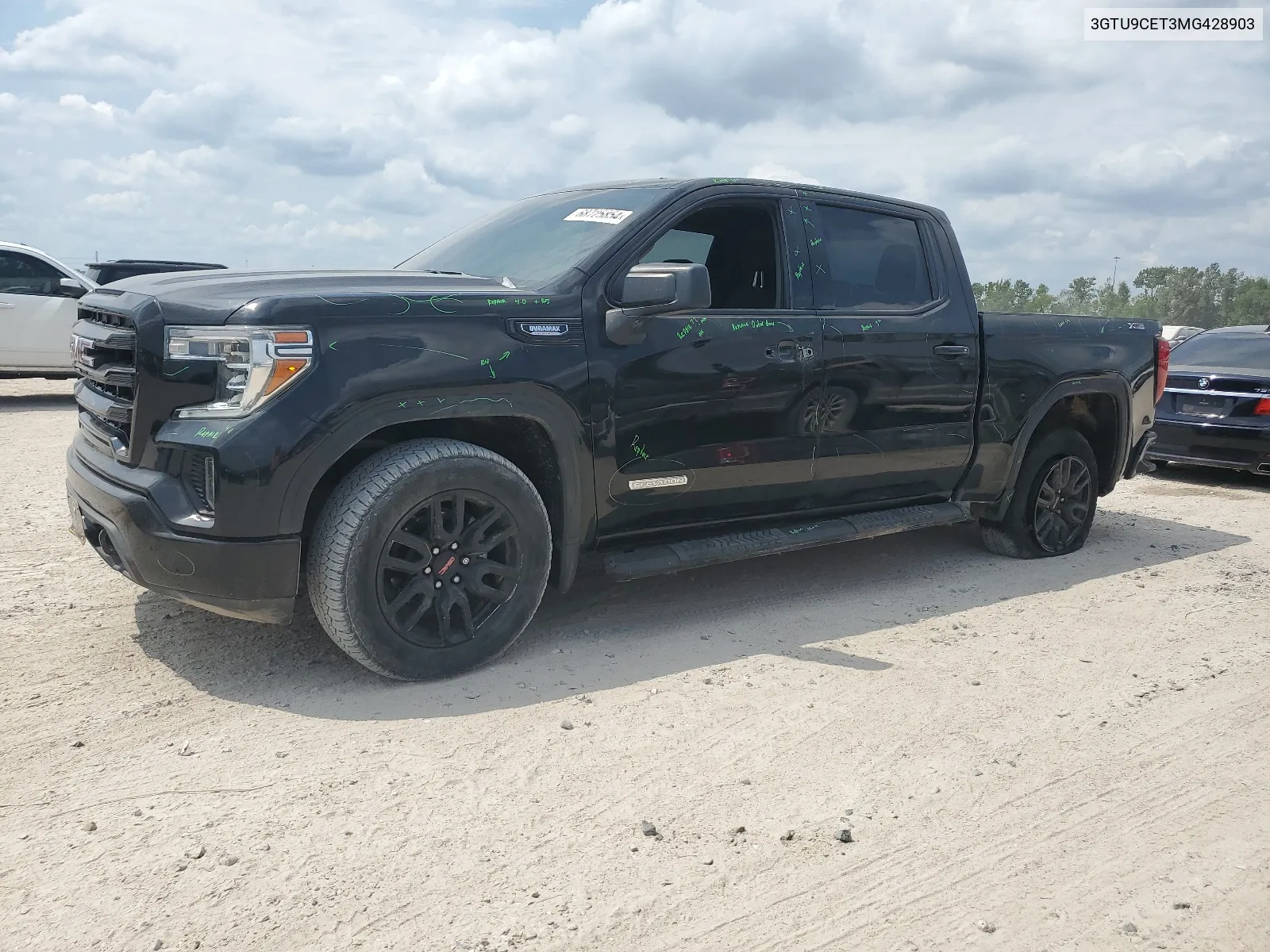 2021 GMC Sierra K1500 Elevation VIN: 3GTU9CET3MG428903 Lot: 68725854