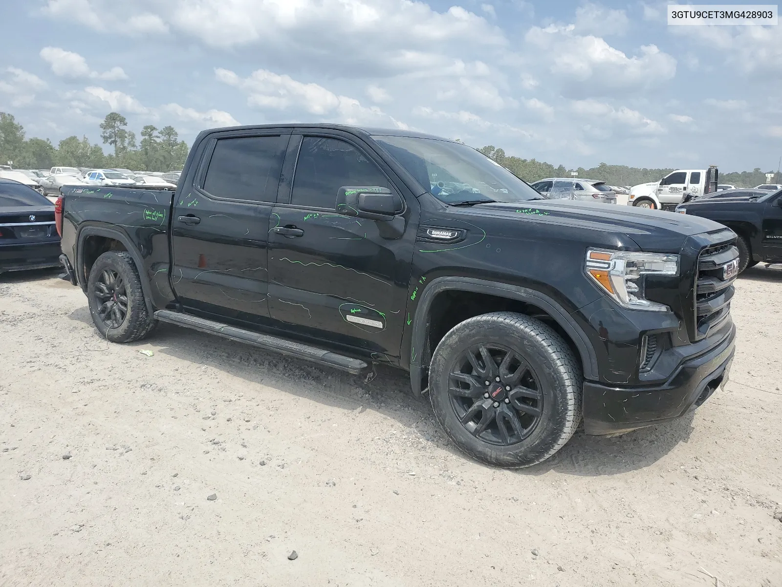 2021 GMC Sierra K1500 Elevation VIN: 3GTU9CET3MG428903 Lot: 68725854