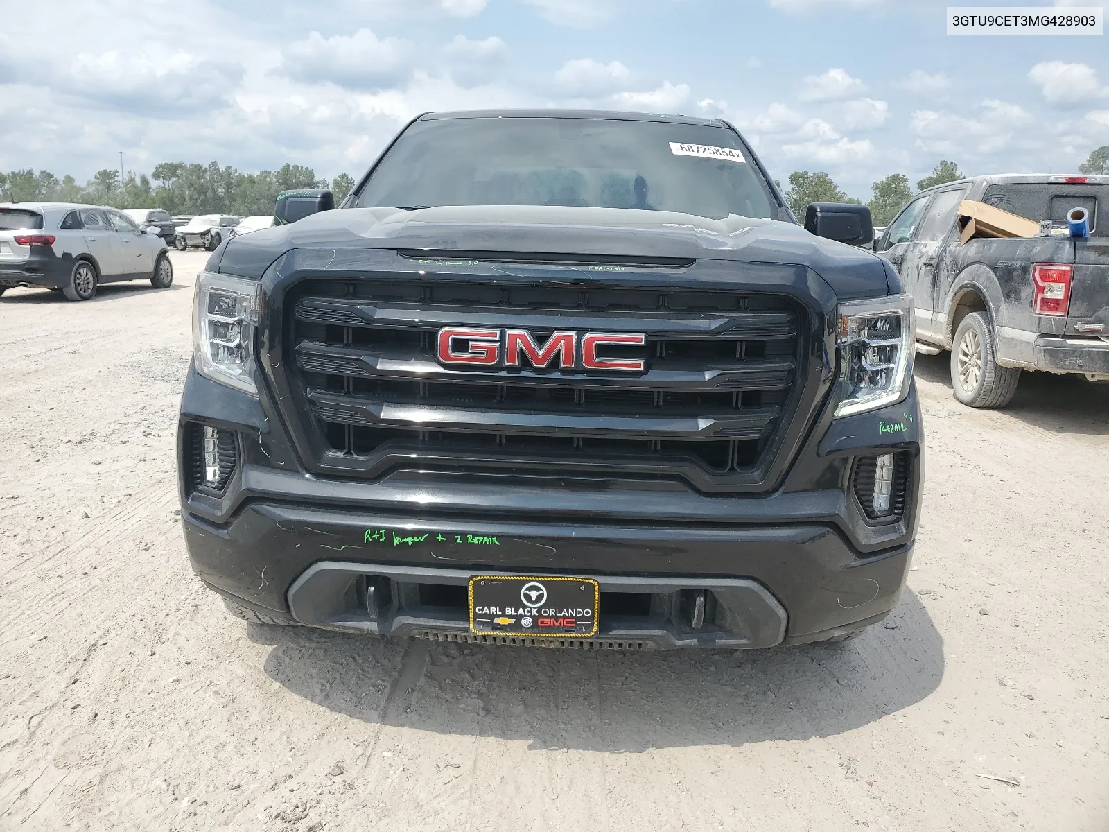 2021 GMC Sierra K1500 Elevation VIN: 3GTU9CET3MG428903 Lot: 68725854