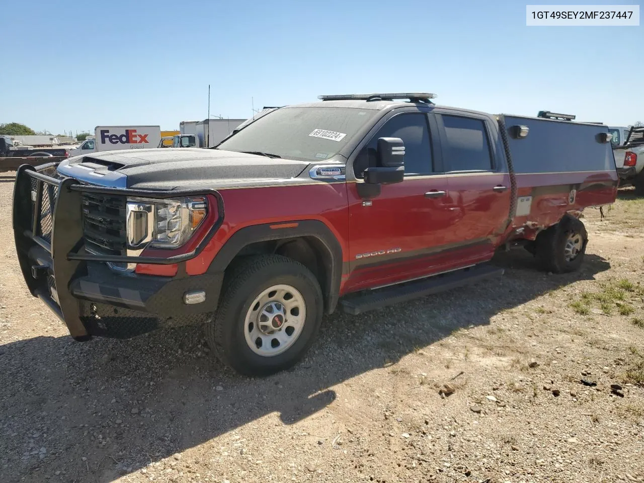 2021 GMC Sierra K3500 VIN: 1GT49SEY2MF237447 Lot: 69102224