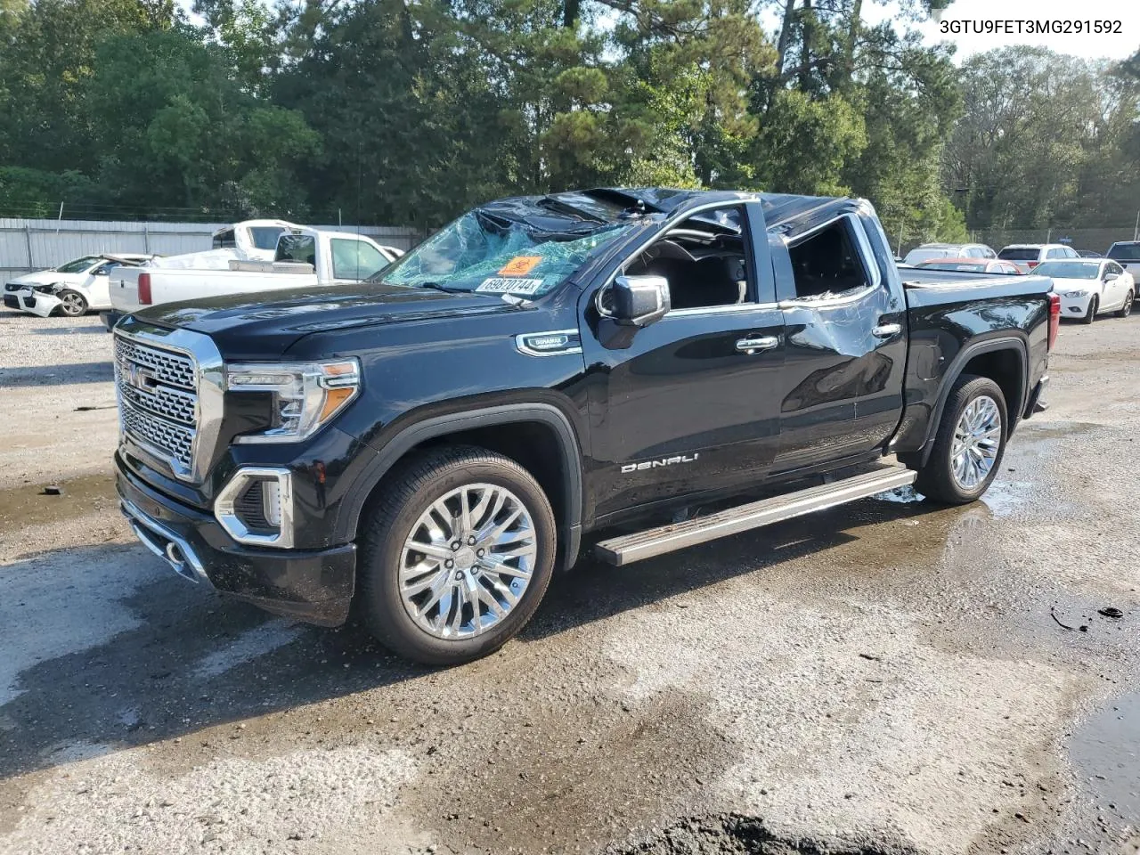 2021 GMC Sierra K1500 Denali VIN: 3GTU9FET3MG291592 Lot: 69870744