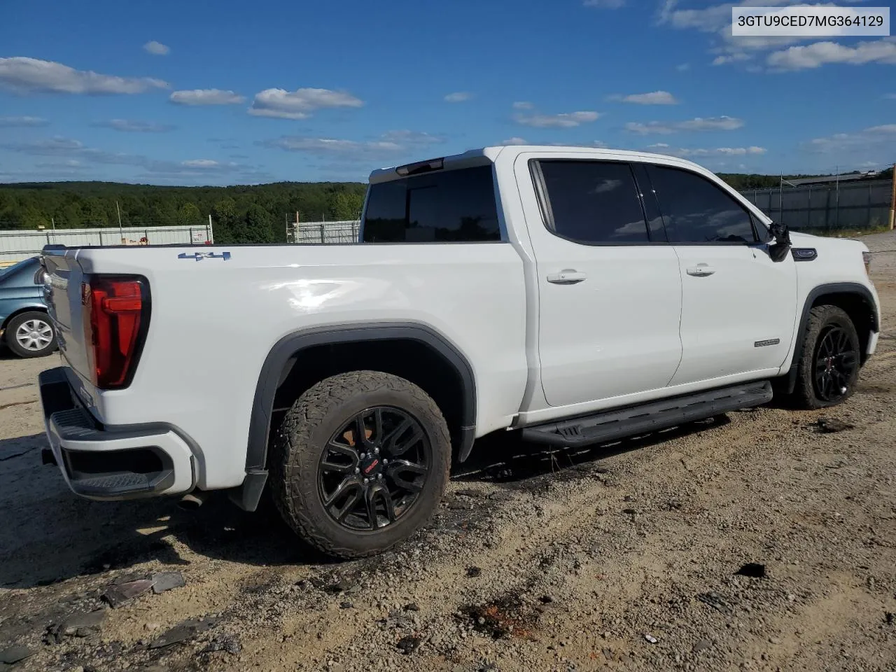 2021 GMC Sierra K1500 Elevation VIN: 3GTU9CED7MG364129 Lot: 70019474