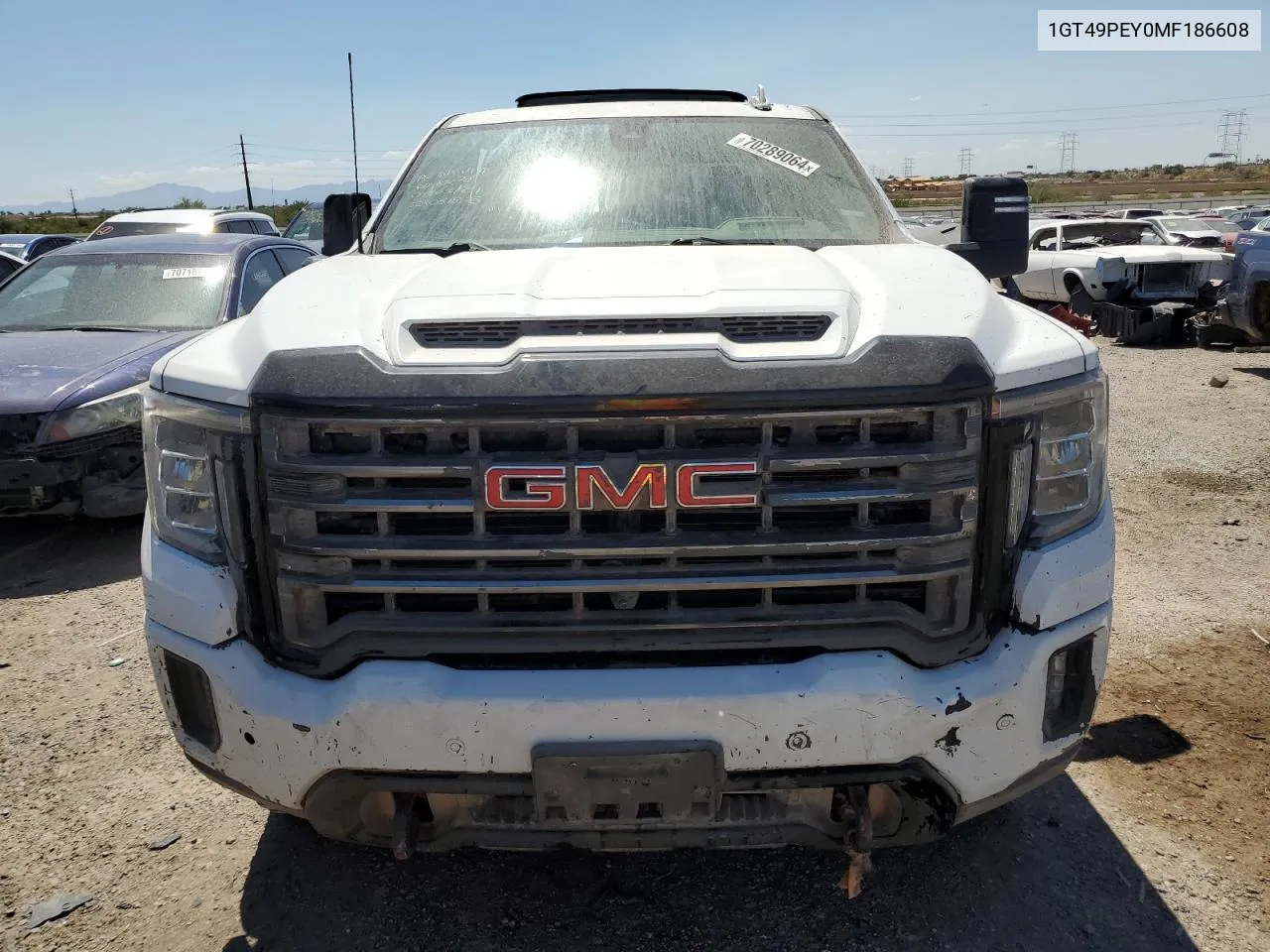 2021 GMC Sierra K2500 At4 VIN: 1GT49PEY0MF186608 Lot: 70289064