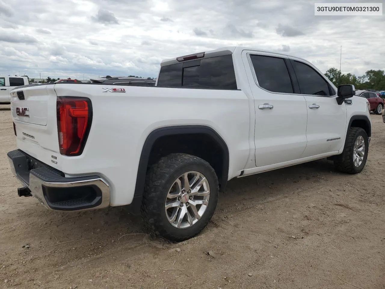 2021 GMC Sierra K1500 Slt VIN: 3GTU9DET0MG321300 Lot: 71591754