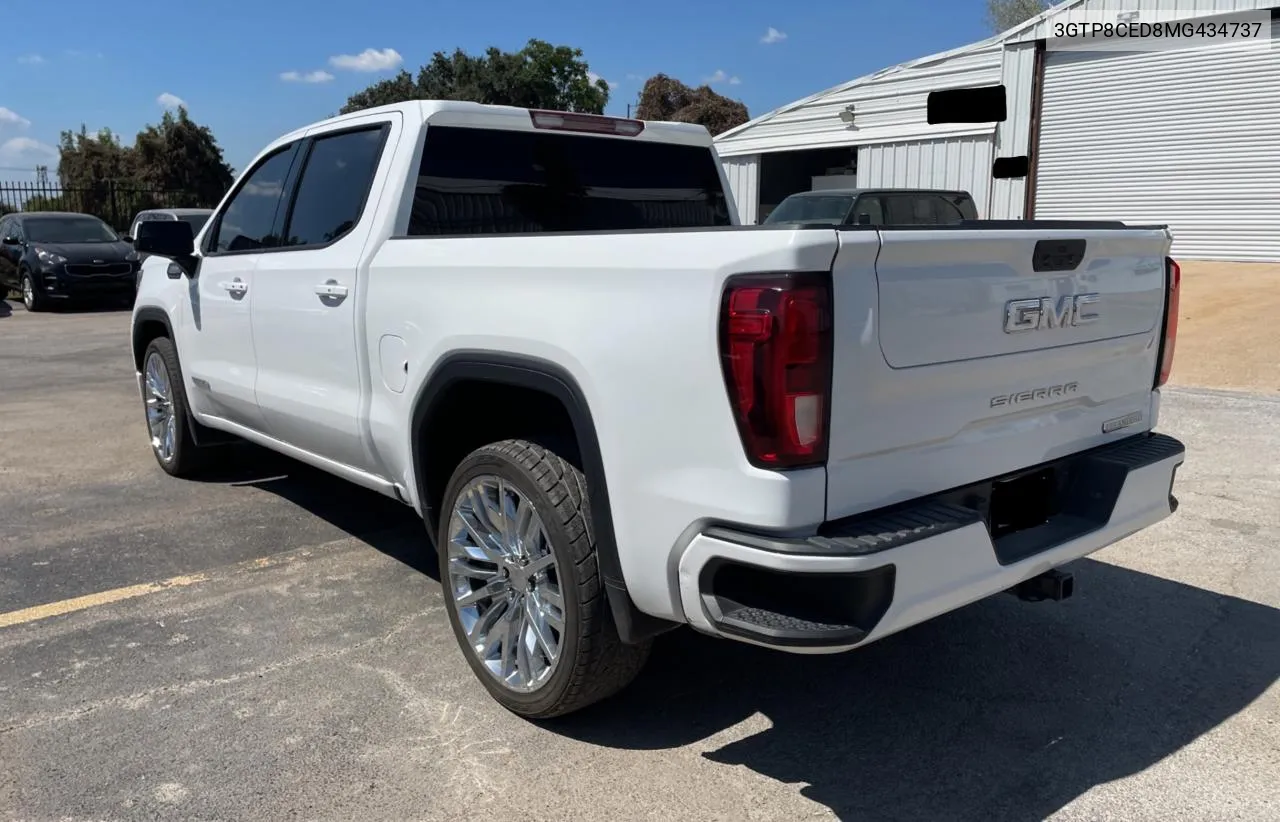 2021 GMC Sierra C1500 Elevation VIN: 3GTP8CED8MG434737 Lot: 72038104