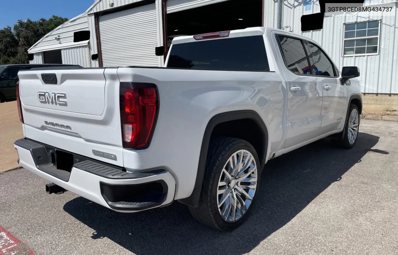 2021 GMC Sierra C1500 Elevation VIN: 3GTP8CED8MG434737 Lot: 72038104