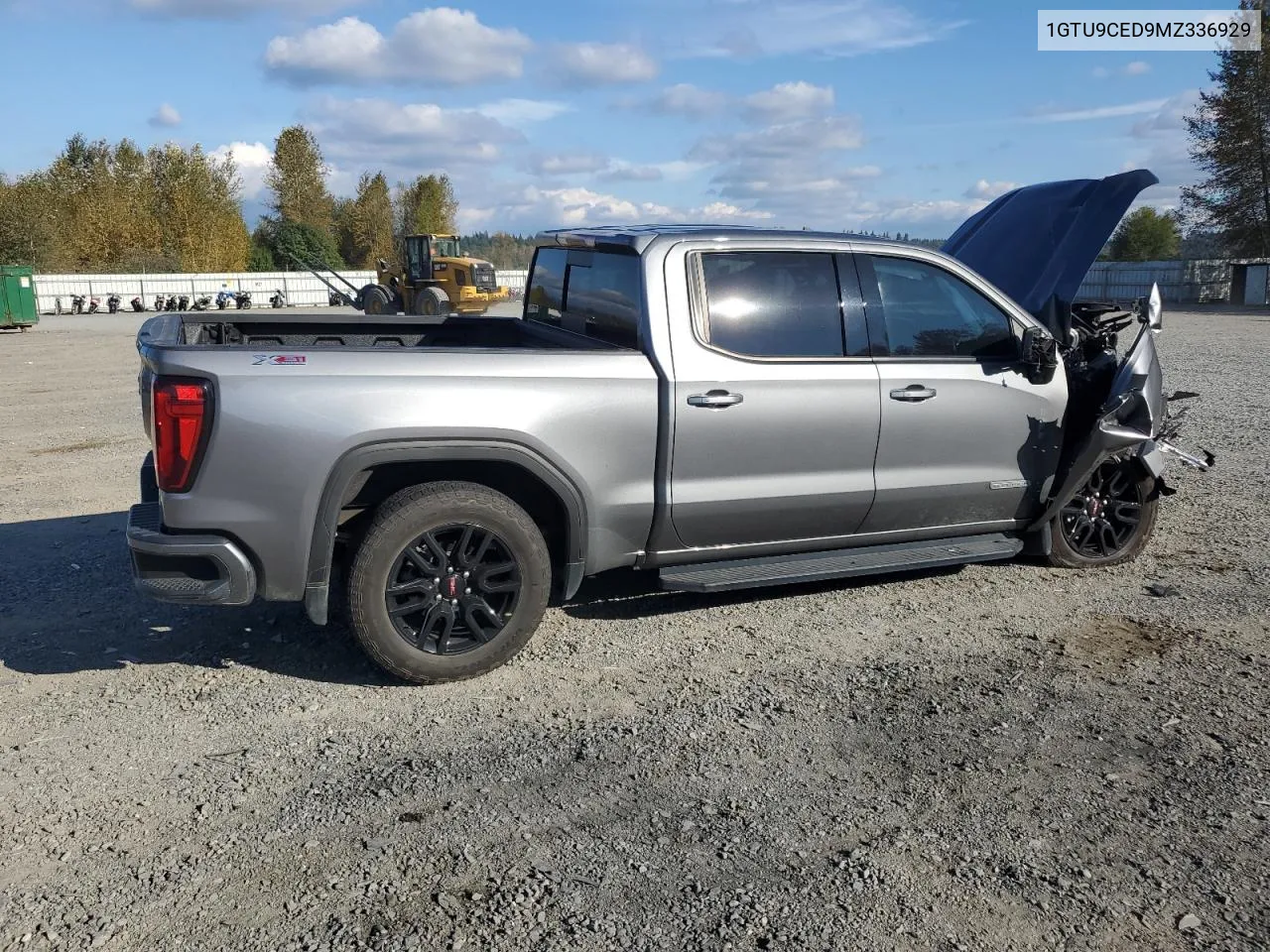 2021 GMC Sierra K1500 Elevation VIN: 1GTU9CED9MZ336929 Lot: 72200554