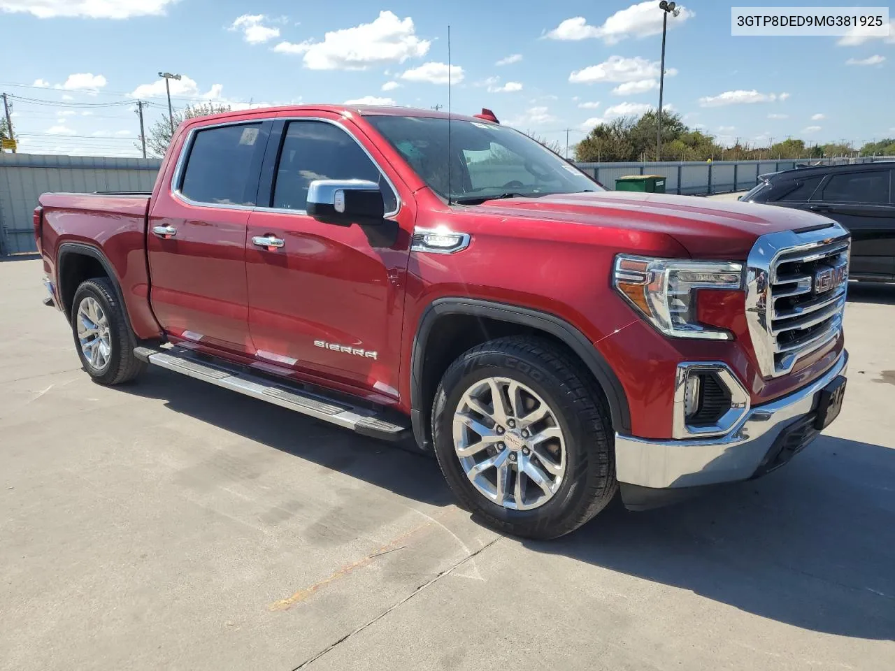 2021 GMC Sierra C1500 Slt VIN: 3GTP8DED9MG381925 Lot: 72567214