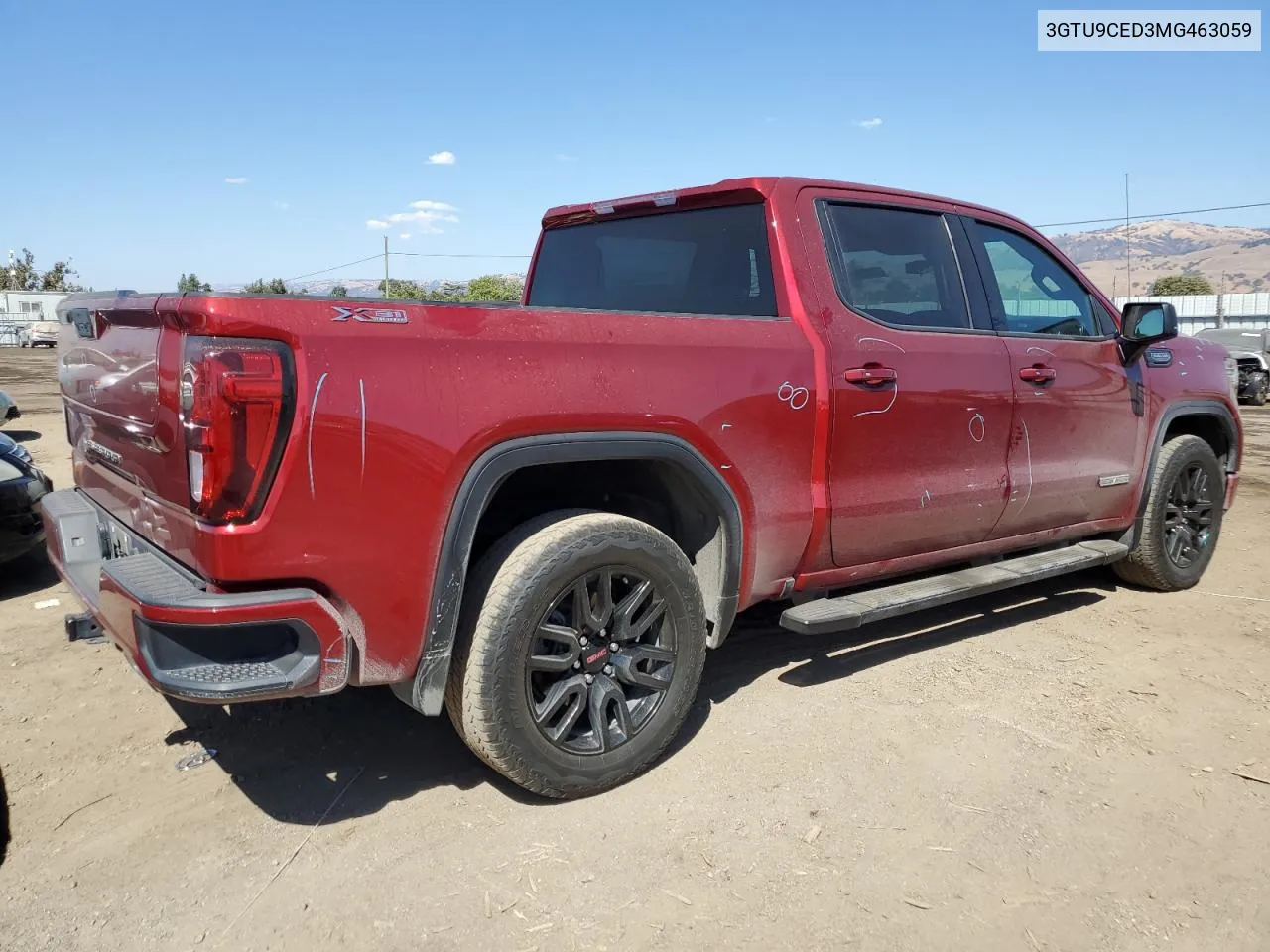 2021 GMC Sierra K1500 Elevation VIN: 3GTU9CED3MG463059 Lot: 72958514