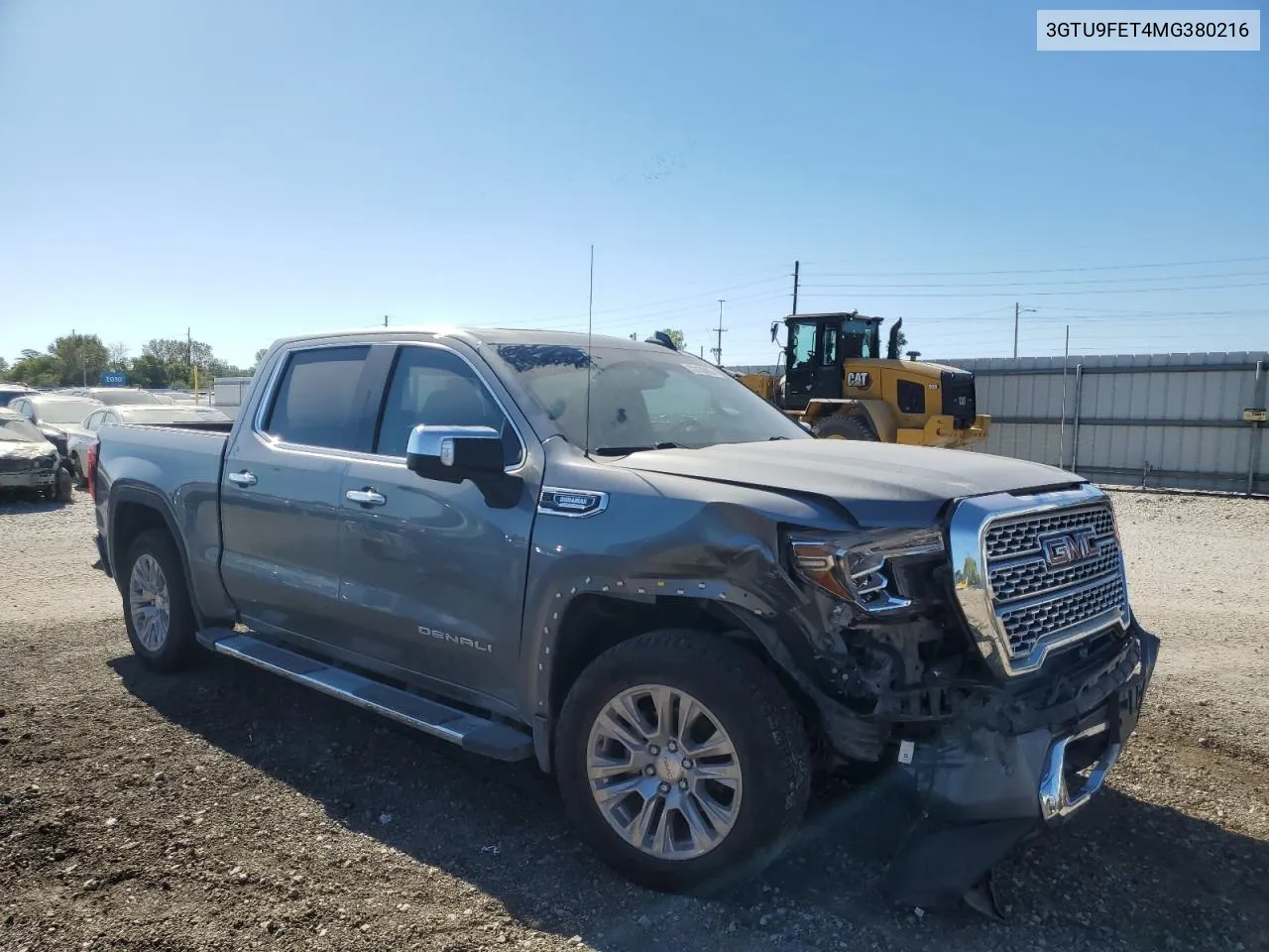 2021 GMC Sierra K1500 Denali VIN: 3GTU9FET4MG380216 Lot: 73130024