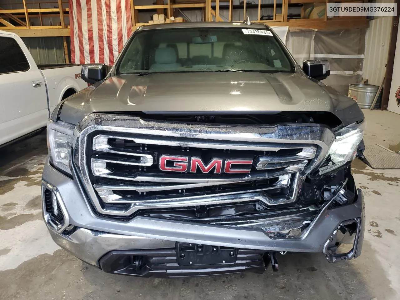 2021 GMC Sierra K1500 Slt VIN: 3GTU9DED9MG376224 Lot: 73316494