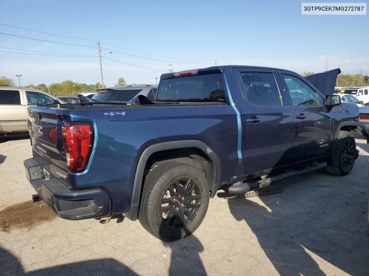 2021 GMC Sierra K1500 Elevation VIN: 3GTP9CEK7MG272787 Lot: 73810854