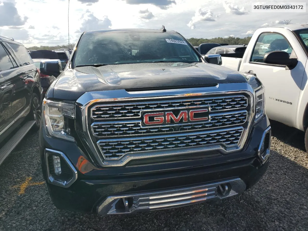 2021 GMC Sierra K1500 Denali VIN: 3GTU9FED0MG343172 Lot: 74023924