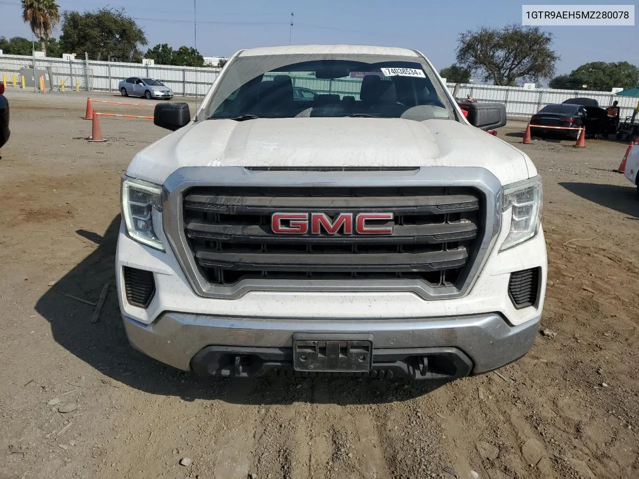 2021 GMC Sierra K1500 VIN: 1GTR9AEH5MZ280078 Lot: 74038534