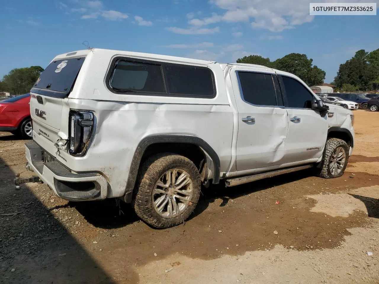 2021 GMC Sierra K1500 Denali VIN: 1GTU9FET7MZ353625 Lot: 74262424