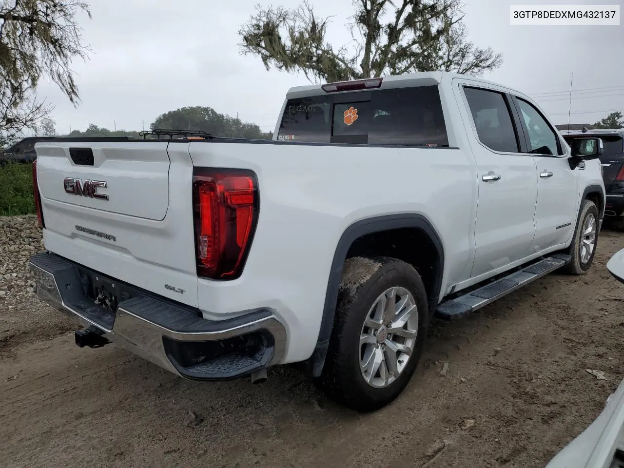 2021 GMC Sierra C1500 Slt VIN: 3GTP8DEDXMG432137 Lot: 74928504