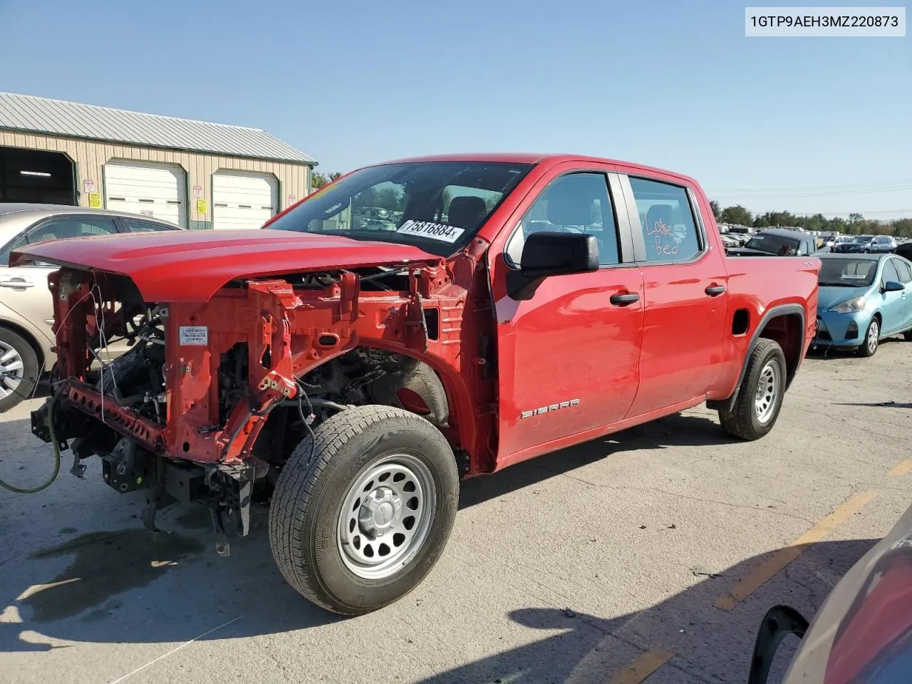 2021 GMC Sierra K1500 VIN: 1GTP9AEH3MZ220873 Lot: 75816884