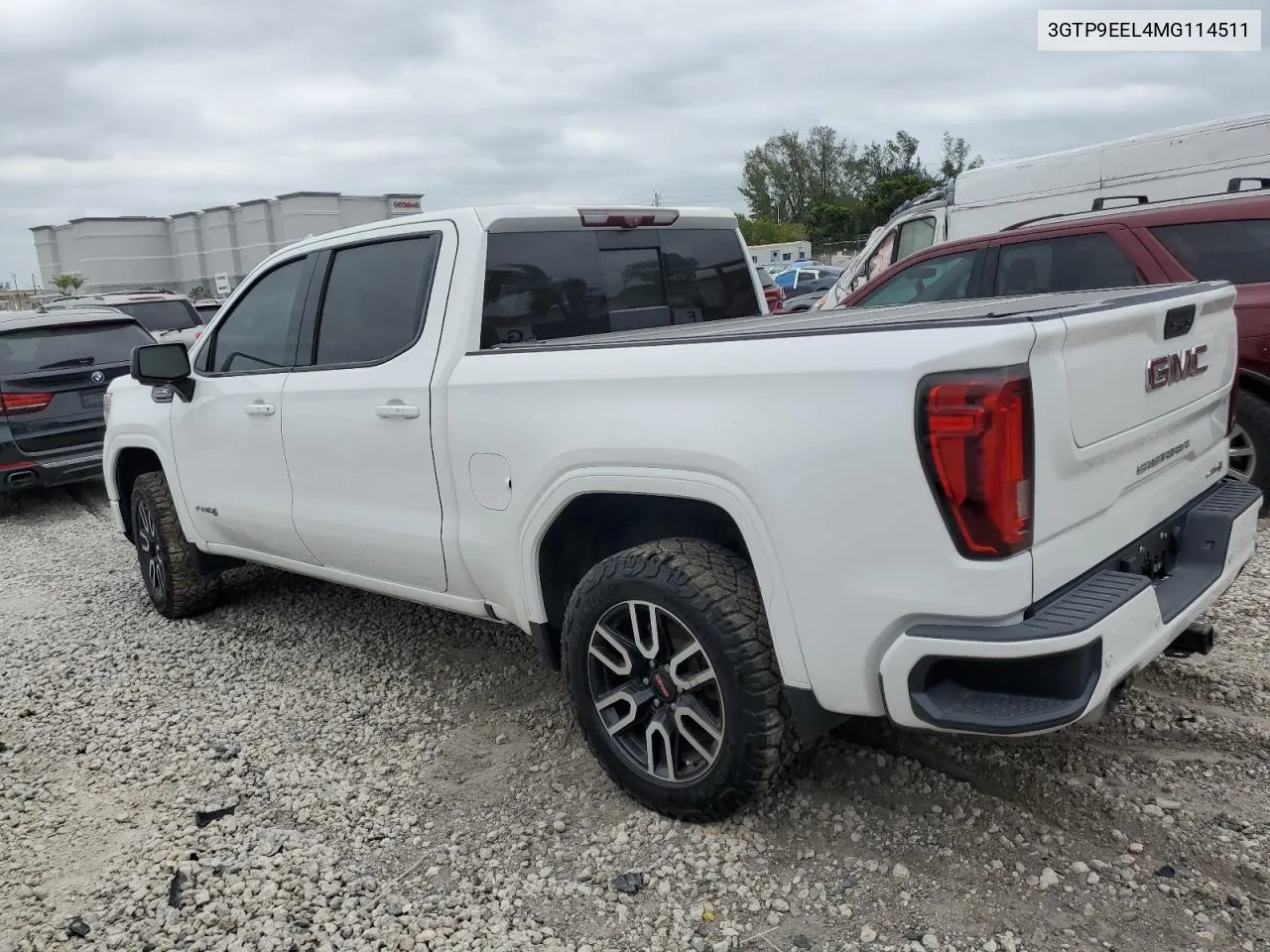 2021 GMC Sierra K1500 At4 VIN: 3GTP9EEL4MG114511 Lot: 76928514