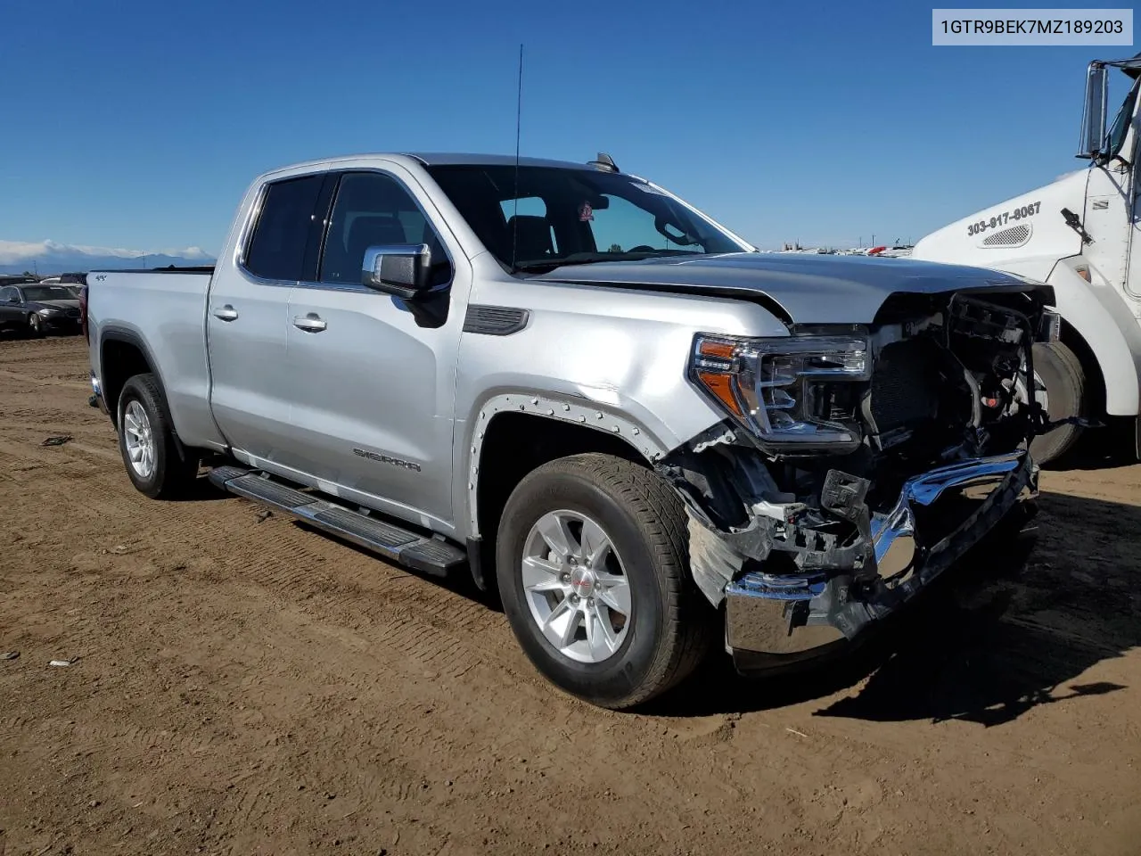 2021 GMC Sierra K1500 Sle VIN: 1GTR9BEK7MZ189203 Lot: 77214184