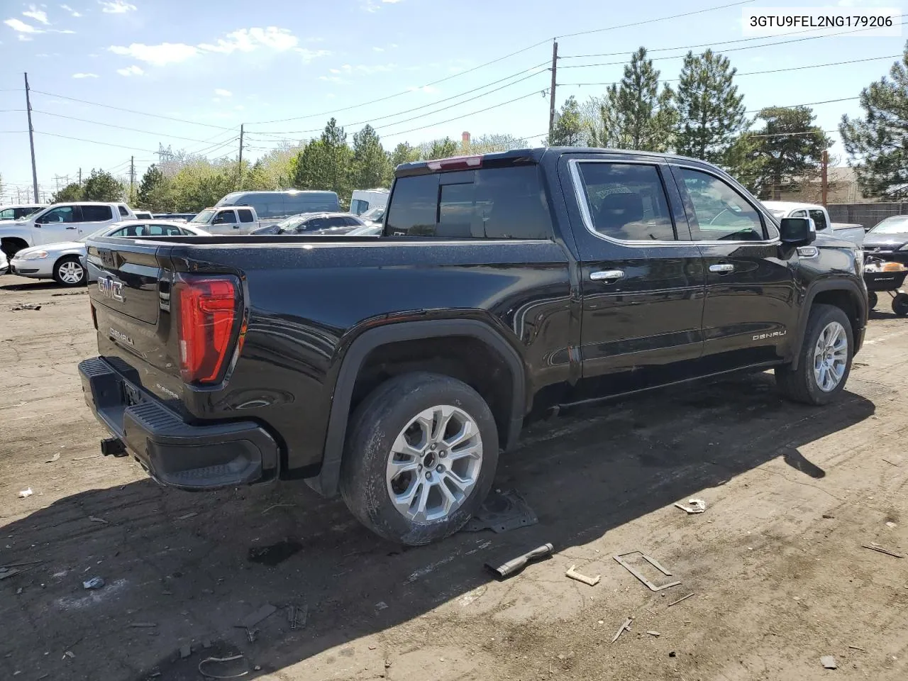 2022 GMC Sierra Limited K1500 Denali VIN: 3GTU9FEL2NG179206 Lot: 51835654