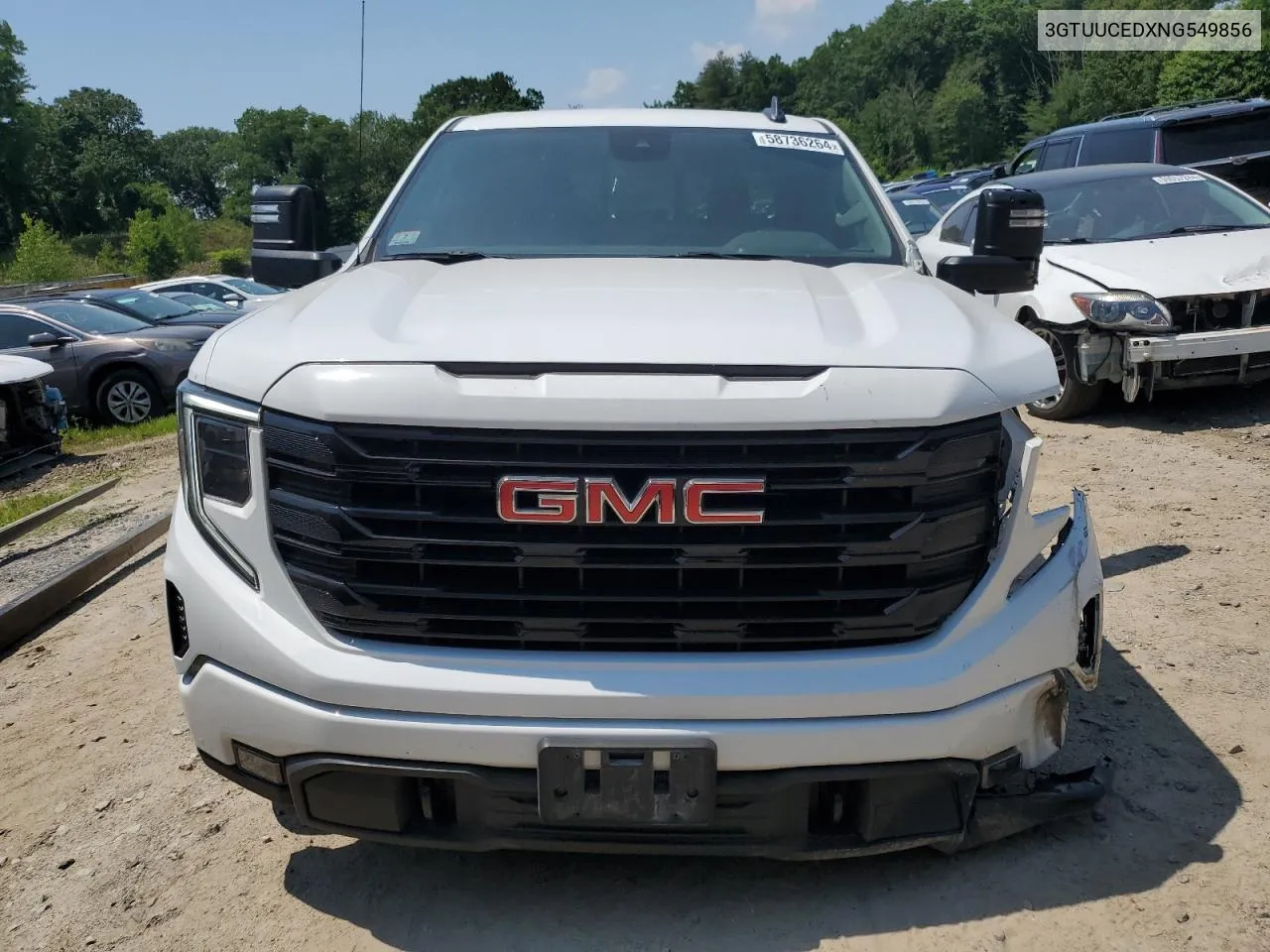 2022 GMC Sierra K1500 Elevation VIN: 3GTUUCEDXNG549856 Lot: 58736264