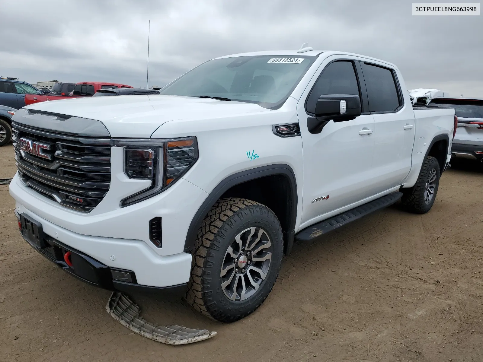 2022 GMC Sierra K1500 At4 VIN: 3GTPUEEL8NG663998 Lot: 66813524