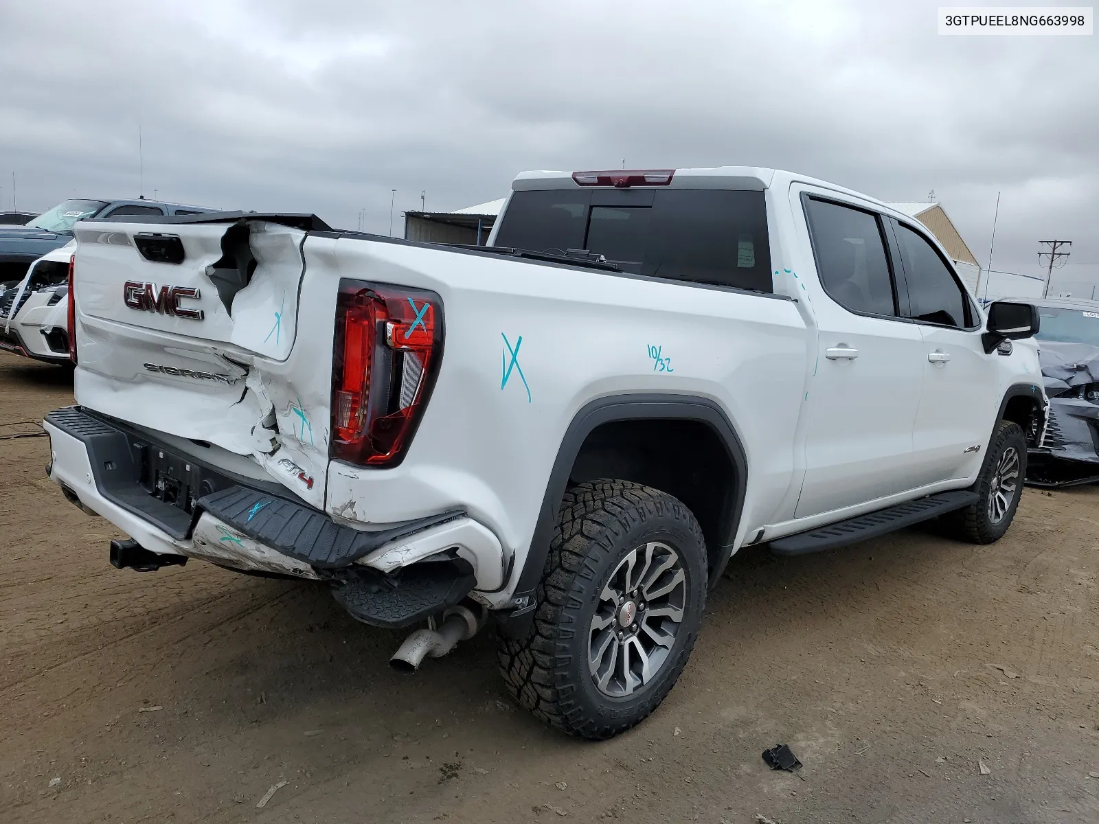 2022 GMC Sierra K1500 At4 VIN: 3GTPUEEL8NG663998 Lot: 66813524