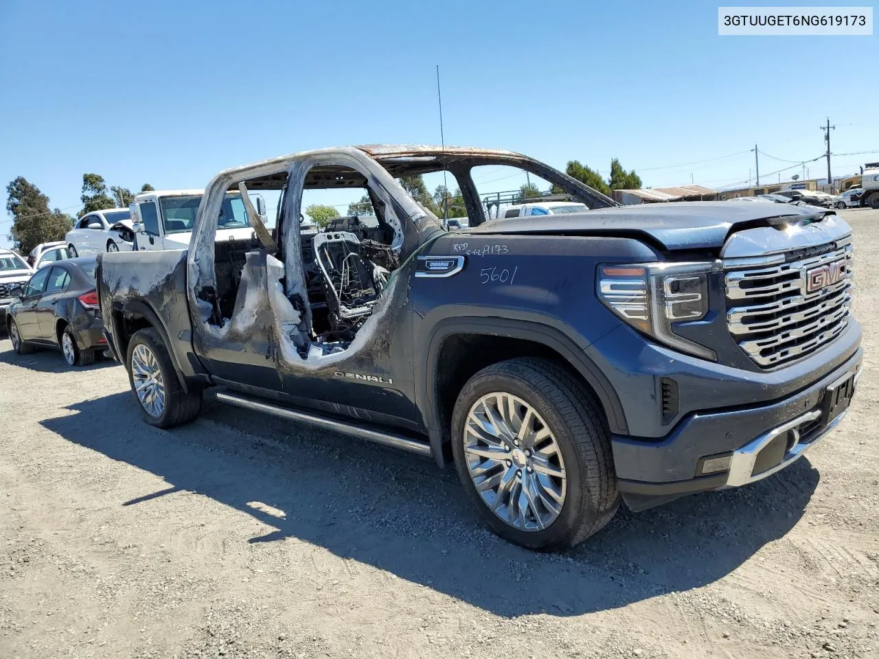 2022 GMC Sierra K1500 Denali VIN: 3GTUUGET6NG619173 Lot: 67120954