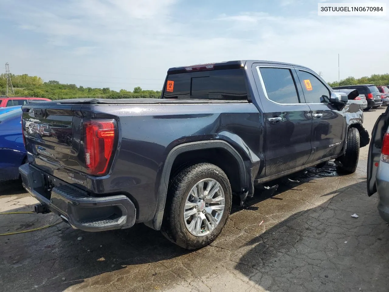 2022 GMC Sierra K1500 Denali VIN: 3GTUUGEL1NG670984 Lot: 68649854