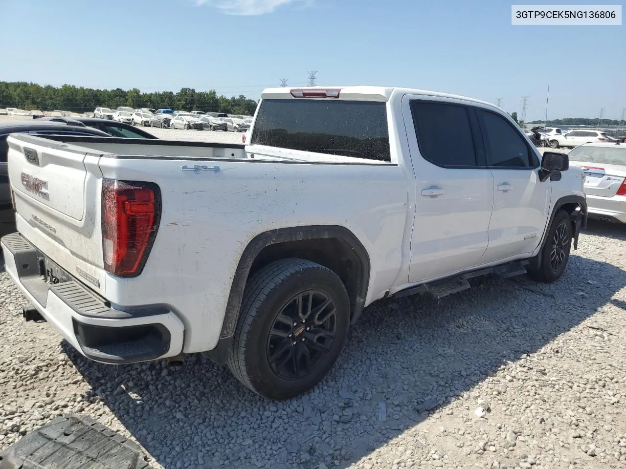 2022 GMC Sierra Limited K1500 Elevation VIN: 3GTP9CEK5NG136806 Lot: 69229524